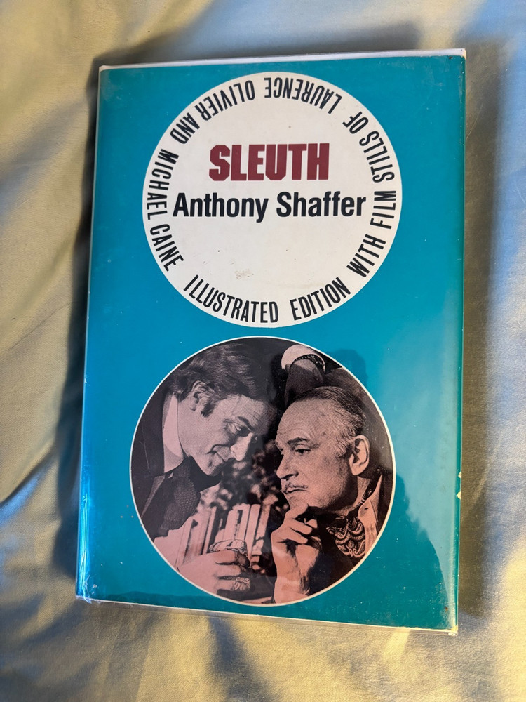 Sleuth - UK movie tie-in DJ  VG Book Club Edition 1972 Laurence Olivier