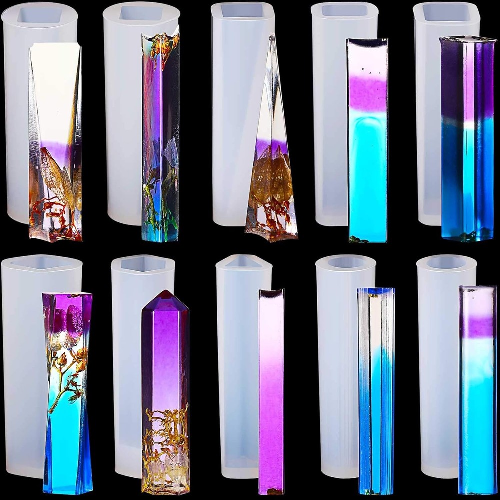 10 Styles Pendulum Resin Molds Silicone Pendant Molds Epoxy Quartz Crystal Gemst