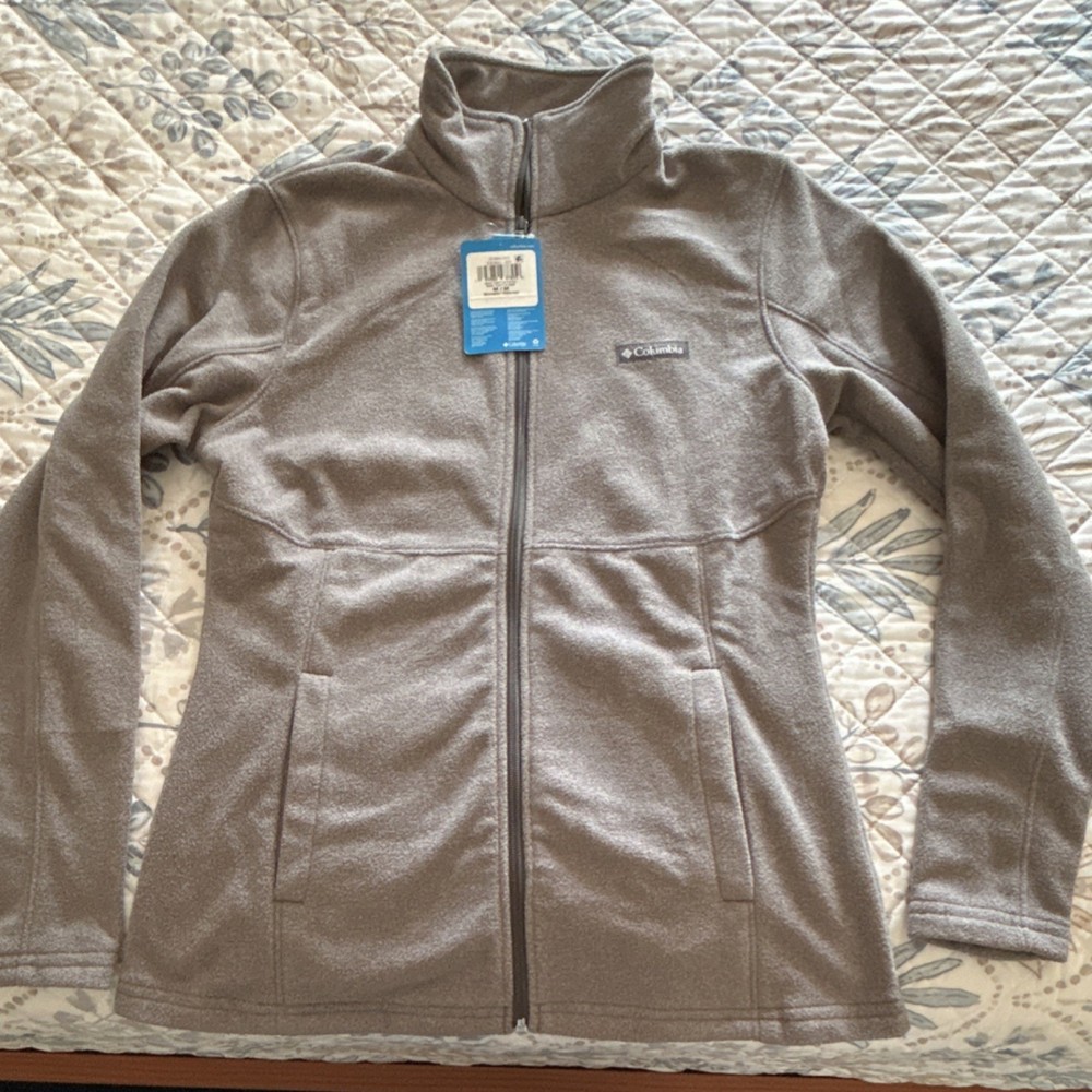 Columbia Basin Trail II Full Zip Active Fit Jacket Beige Women's Size M