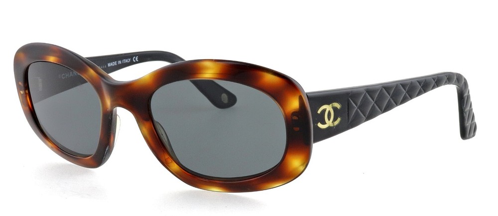 CHANEL CH 5009 533/93 51mm Havana Black Quilted CC Cocomark Sunglasses Italy