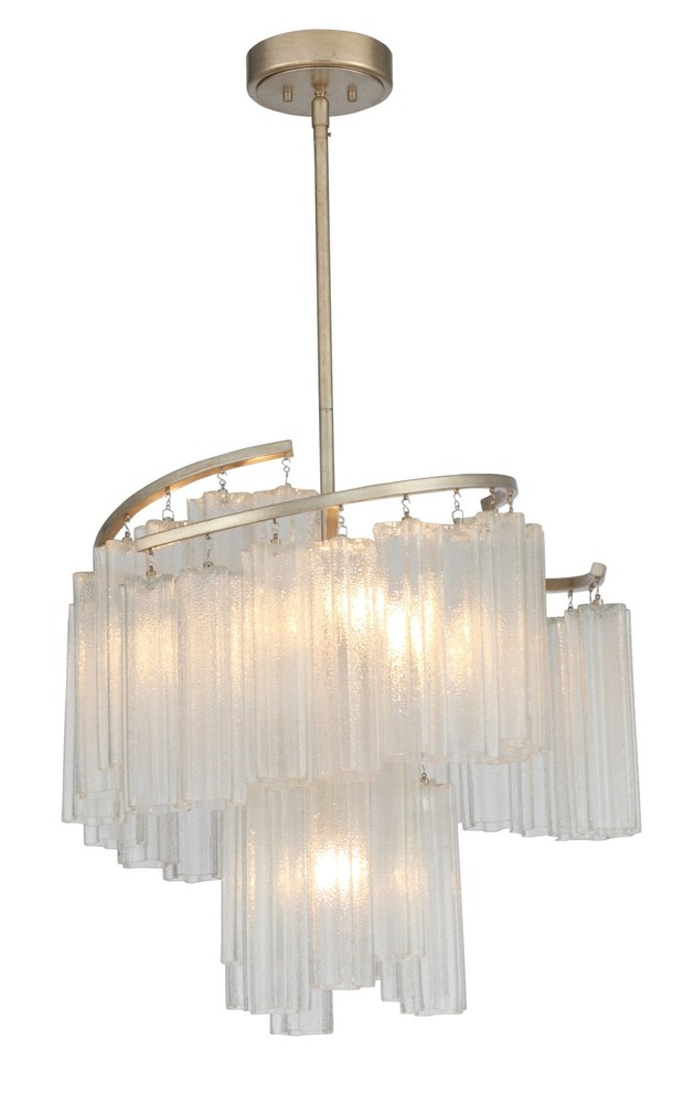 Maxim 39575 Golden Silver / Waterfall Glass Victoria 7-Light 25