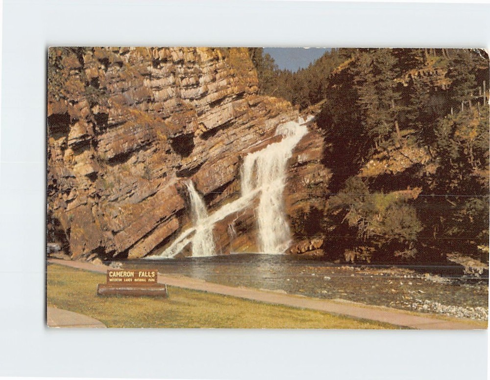 Postcard Cameron Falls Waterton Lakes National Park Waterton Park Canada