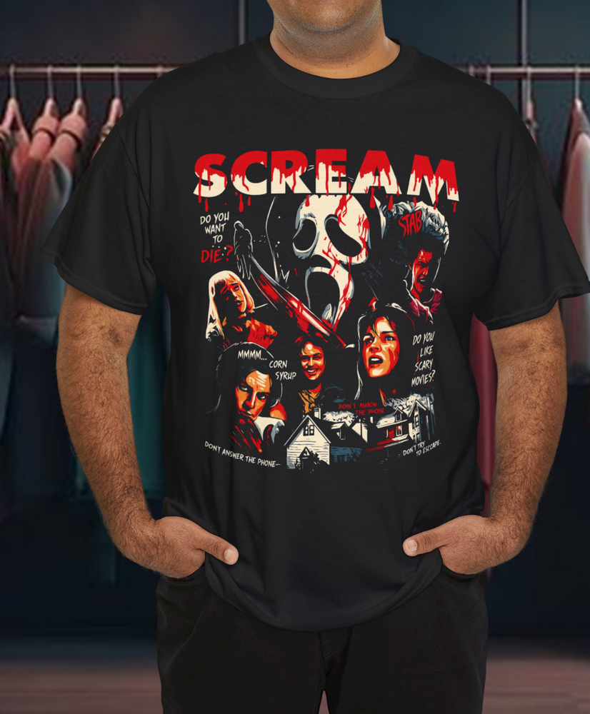 Scream Horror Movie T-Shirt Ghostface Halloween Scary