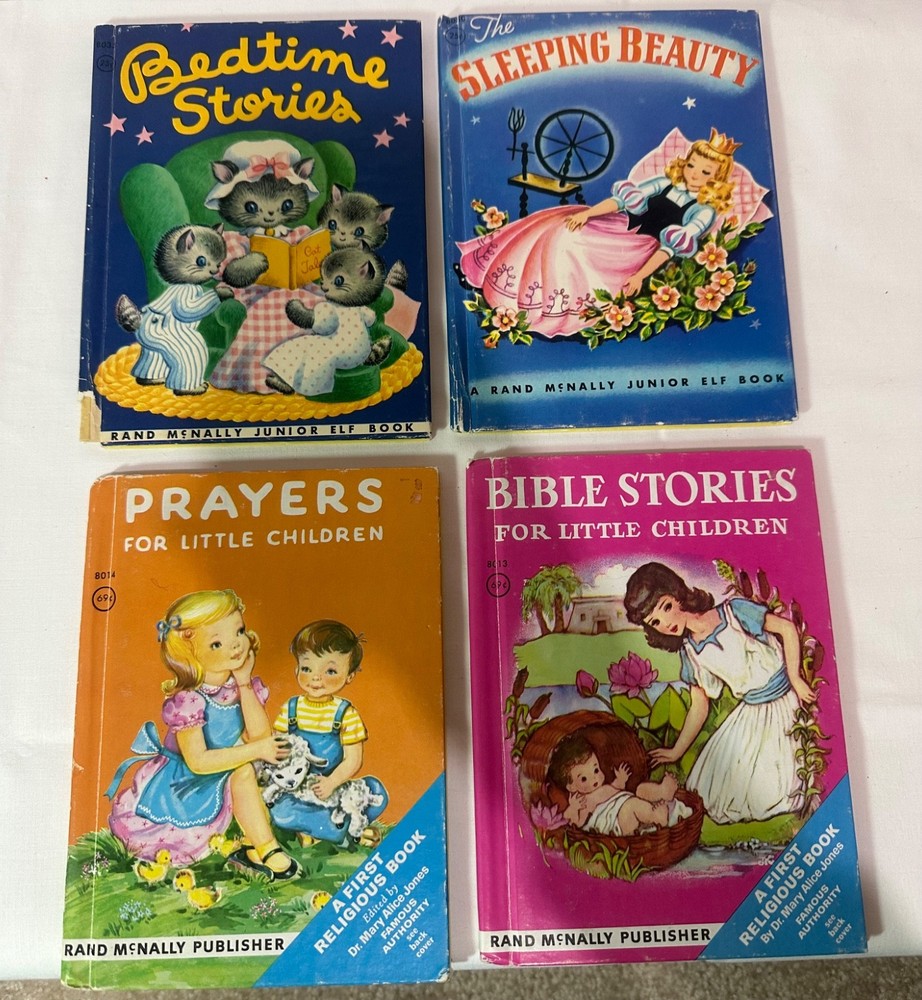 Vintage Rand McNally Children's Books 1949 and 1951 Lot Of 4 Sleeping Beauty