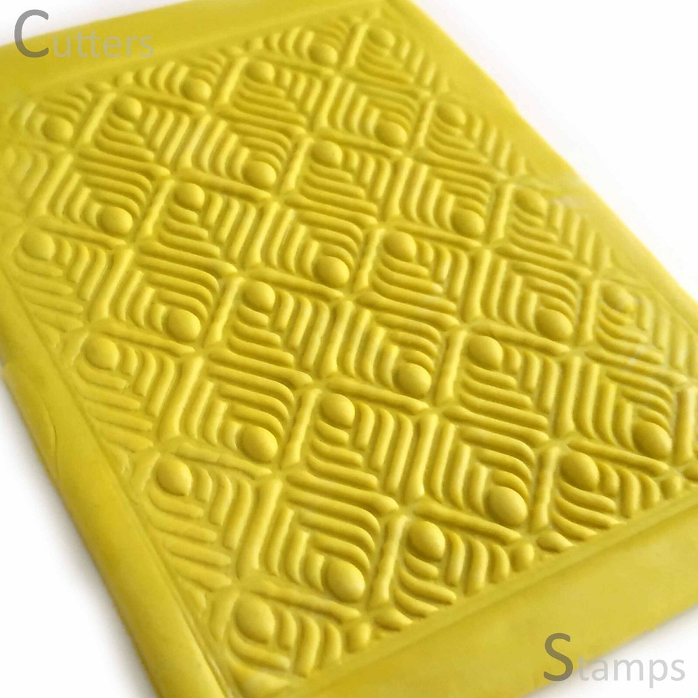 ART DECO Polymer Clay Texture Stamp for Stamping and Sculpting