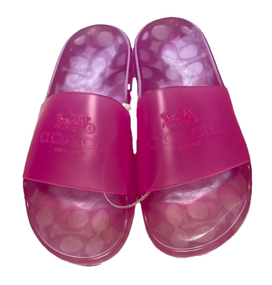 COACH Womens Ulyssa Water-Resistant Jelly Pool Slide Sandals Size 7B
