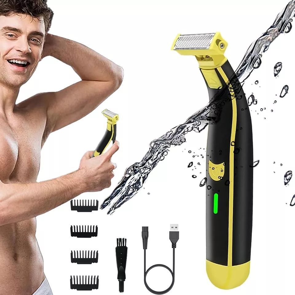 Full Body Washed Wet and Dry Shaver,Men's Electric Shaver Rotary Facial Shaver~