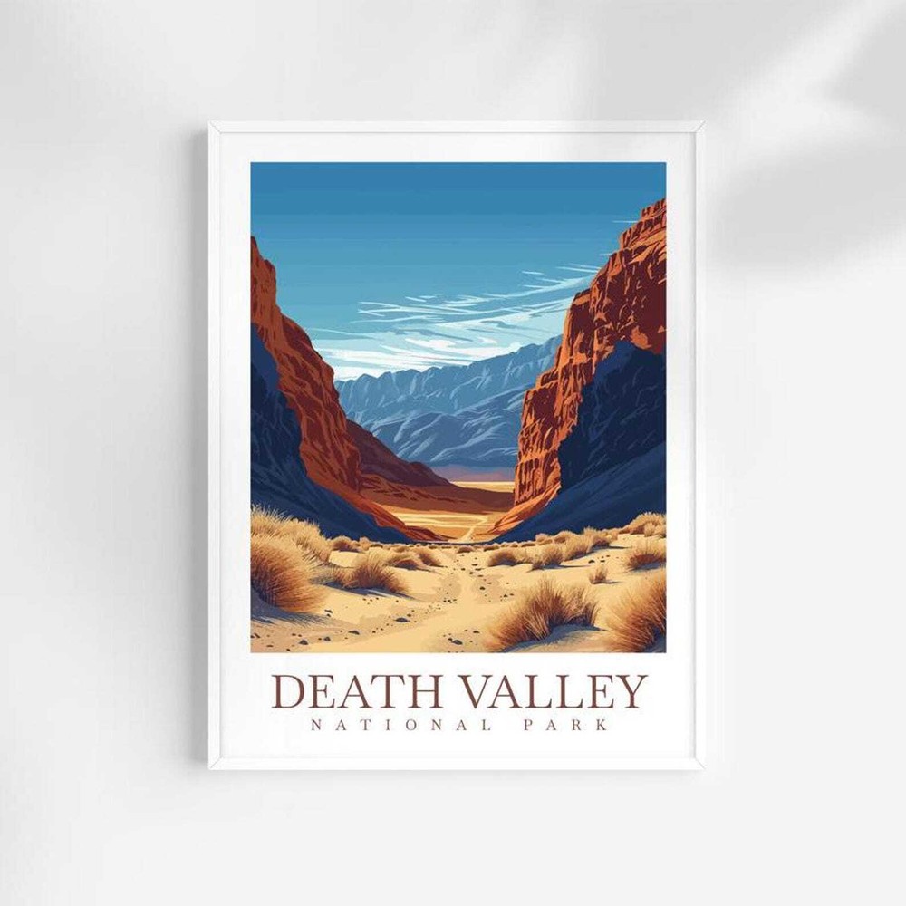 Death Valley National Park Travel Print Wall Art Death Valley Wall Hanging Home