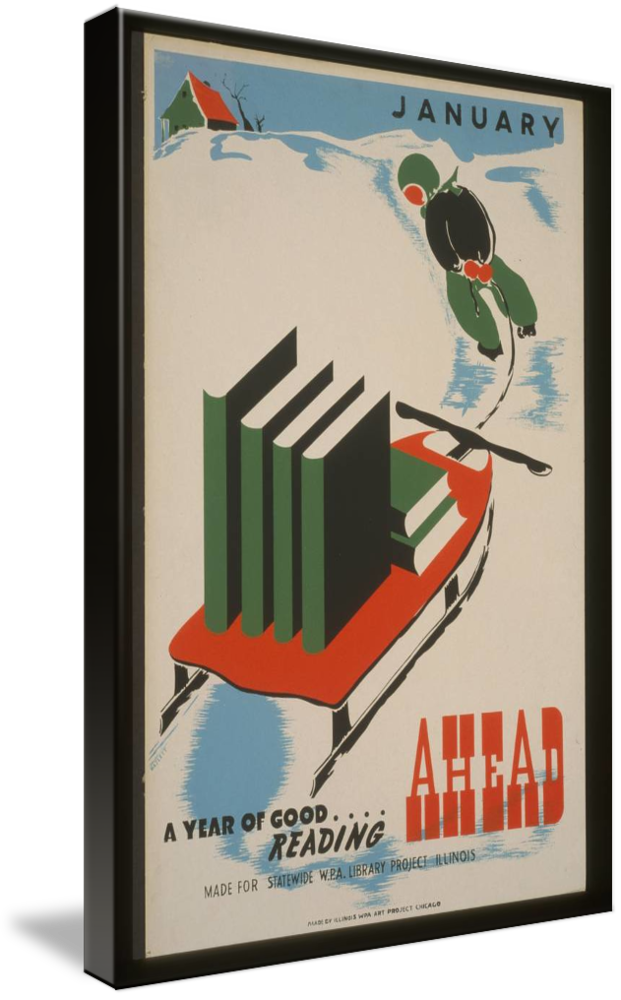 Canvas Art - A Year of Good Reading Vintage Advertisement,