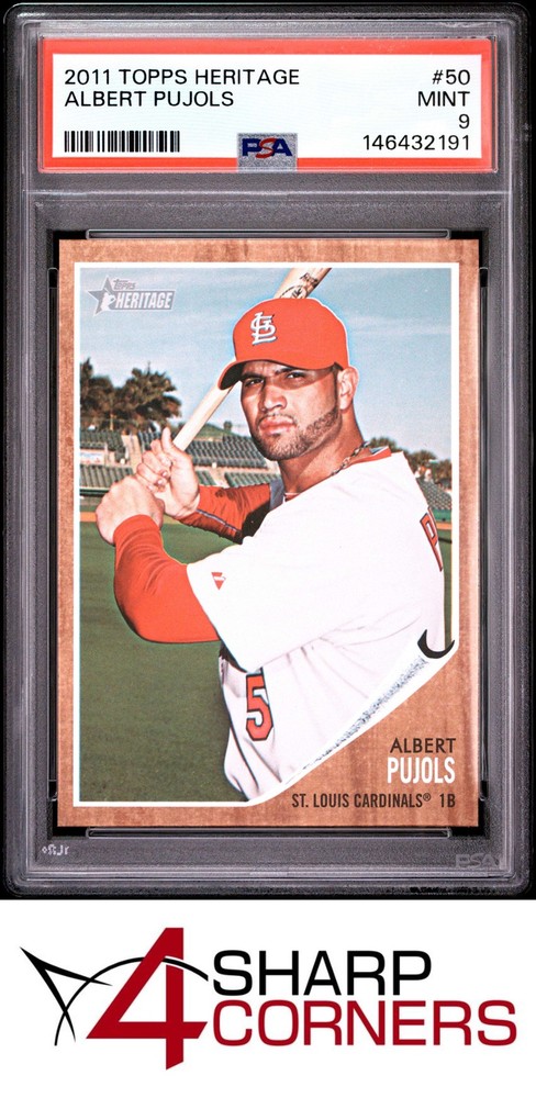 2011 Topps Heritage #50 Albert Pujols Cardinals Psa 9Fulfilled by 4SC: eBay’s top consignment choice