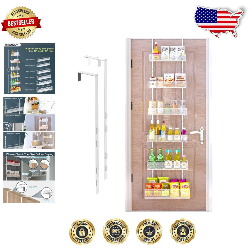 6-Tier Mesh Organizer for Kitchen Bathroom Pantry Storage  