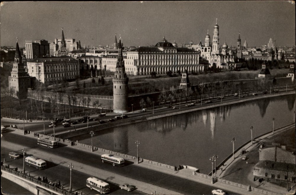 RPPC Kremlin Moscow Russia view vintage postcard x428