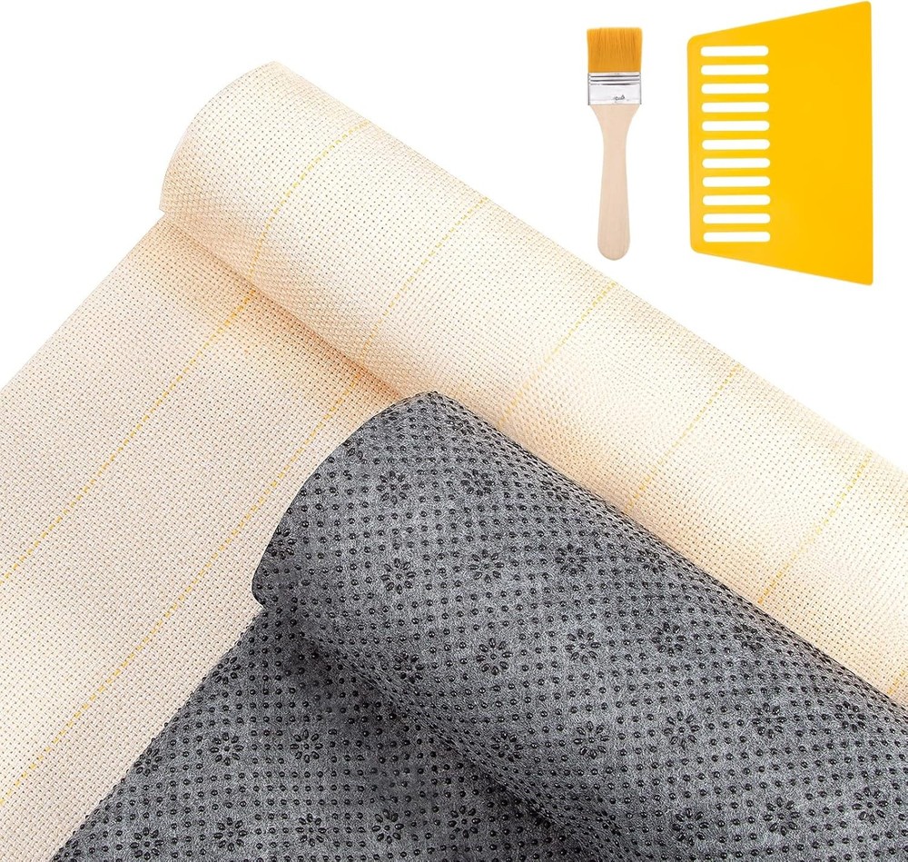 Pllieay 79x59 Inch Tufting Cloth with Yellow Marked Lines 72x40 4Pcs