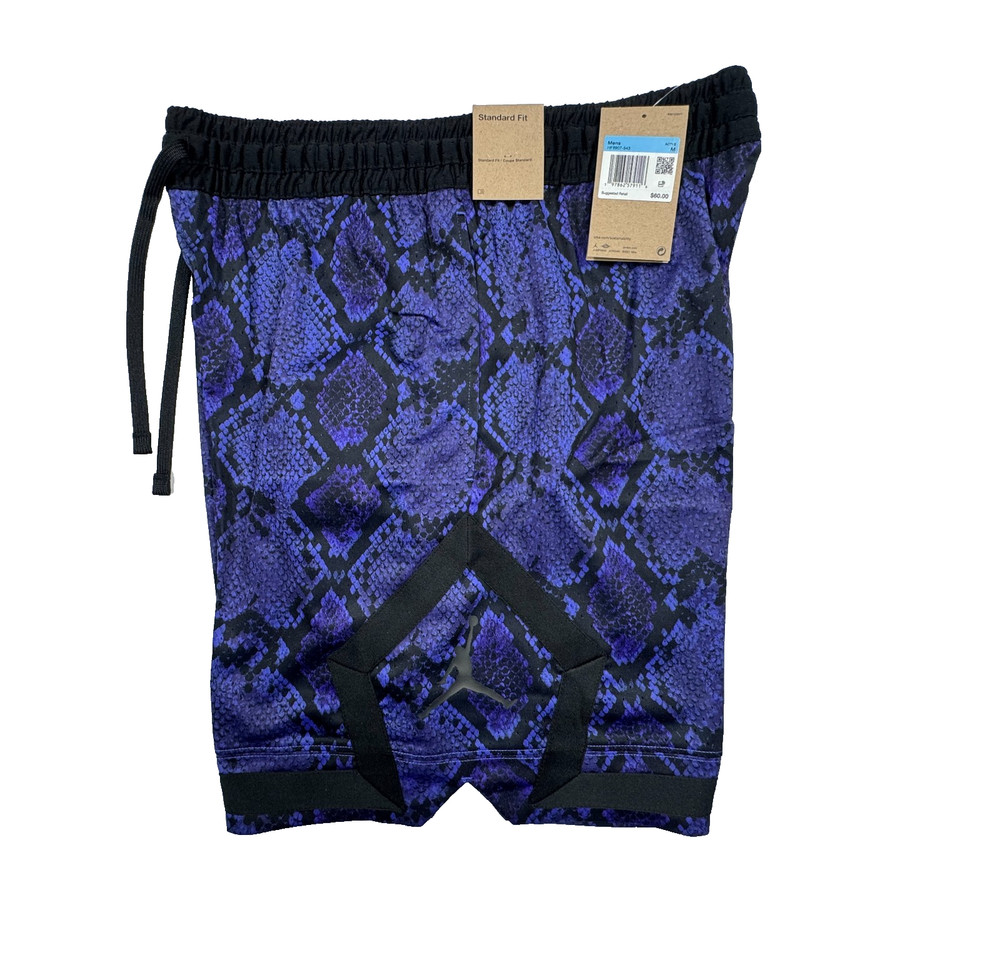 Jordan Sport Men's Dri-FIT Mesh Diamond Shorts Purple Size M HF9907-543