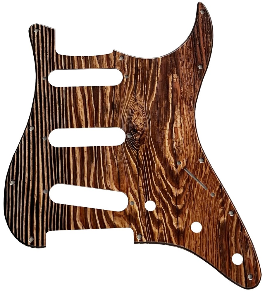 Wood Pattern Pickguard Guitar Parts For Fender US Stratocaster Start SSS 11 Hole