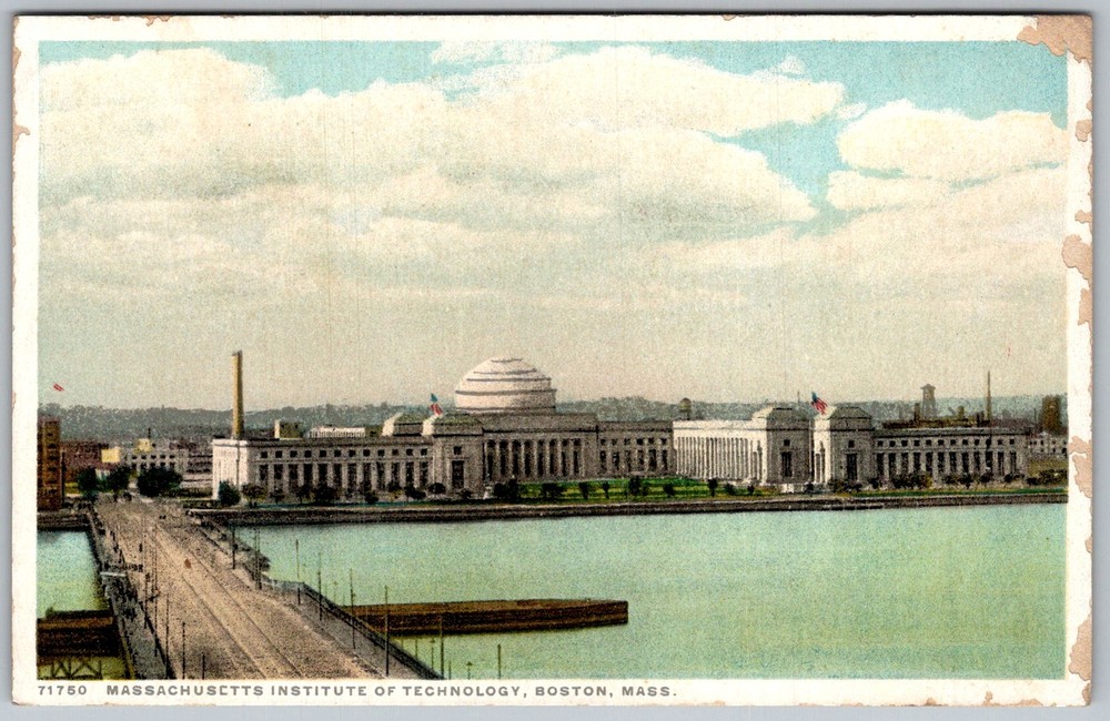 Antique Postcard Mit Great Dome Boston, MA 1920s