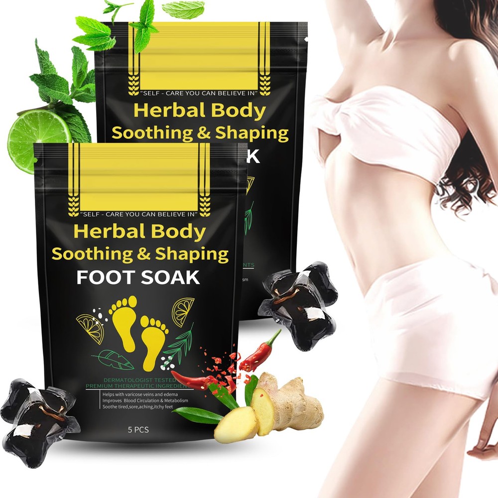 10PCS Herbal Body Detox Foot Soak Beads, Detox & Shaping Cleansing Foot Soak ...