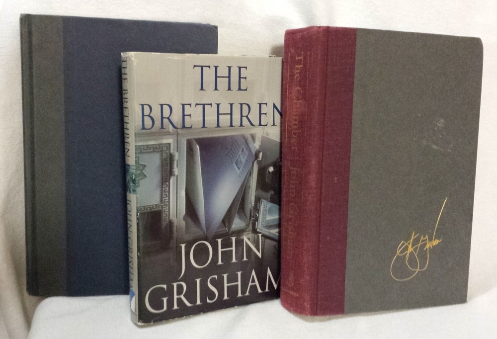 Lot of 3 John Grisham HC The Brethren (w/ DJ) The Chamber The Street Lawyer