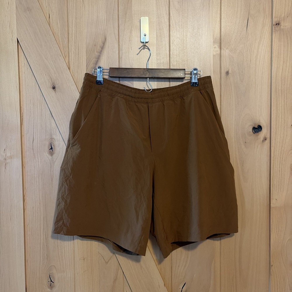 Lululemon Pace Breaker Shorts Mens XL Brown Lined 9