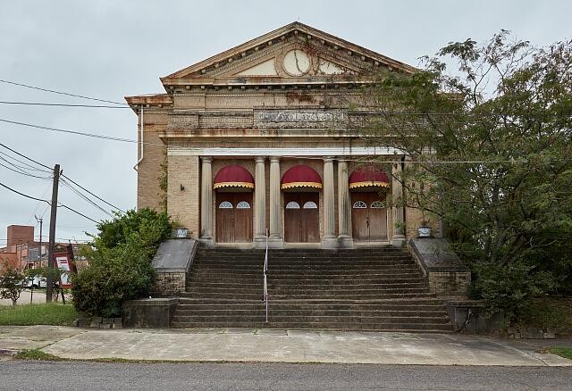 The abandoned and for-sale St. James United Methodist Church in Shreveport, the