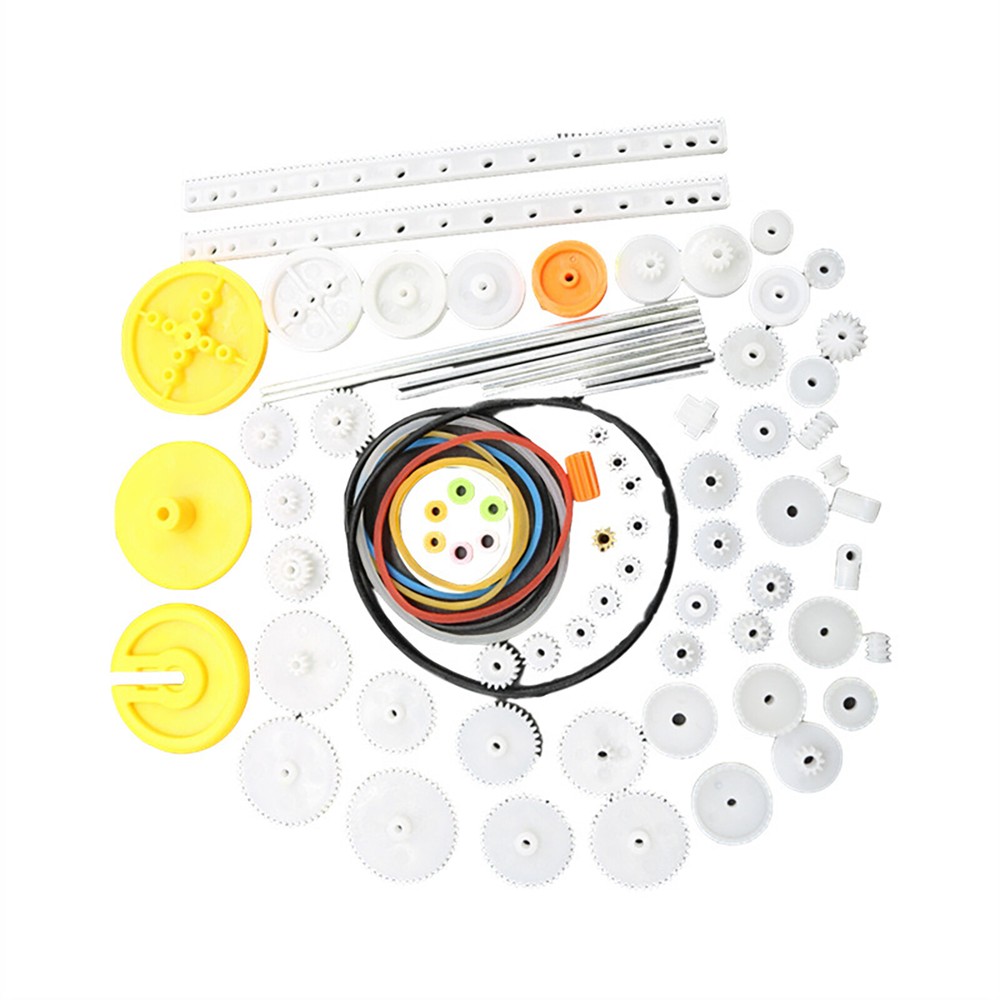 82Pcs Plastic Making Motor Gear Set For Toy Motor Car Robot Model DIY Kit