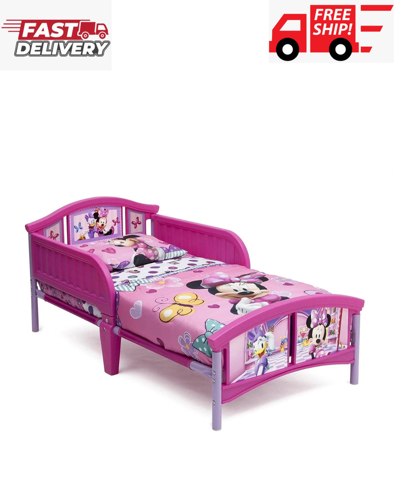Cama De Minnie Para Niñas Ninas Bebes Con Barandas De Seguridad Bonita Colorida