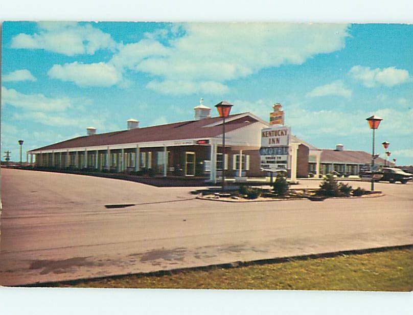 Unused Pre-1980 OLD CARS & KENTUCKY INN MOTEL Cave City Kentucky KY u2879