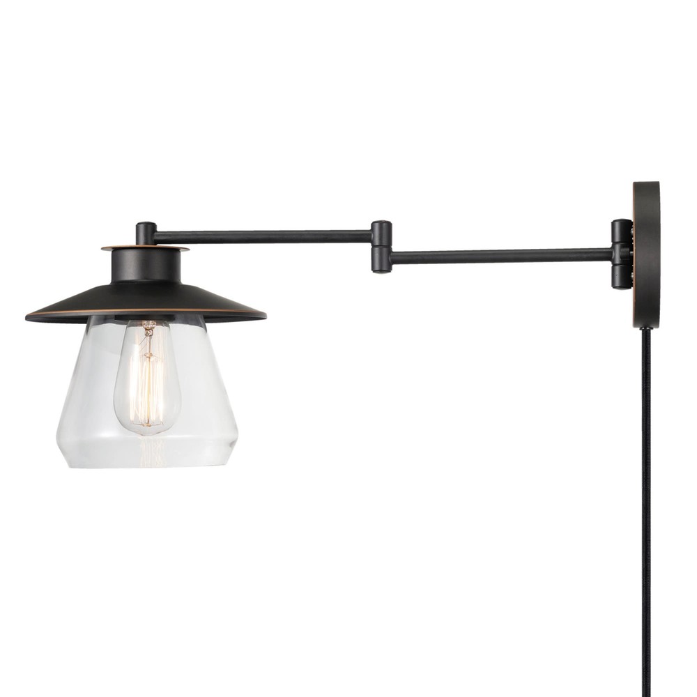 Globe Electric Nate 9-Inch LED Hardwired Bronze Desk Lamp  