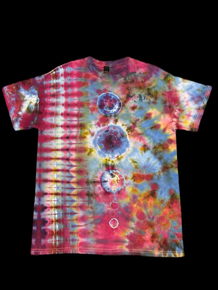 Hand Dyed Tie Dye Short Sleeve Shirt. Unisex For Men And Women. 100% Cotton S