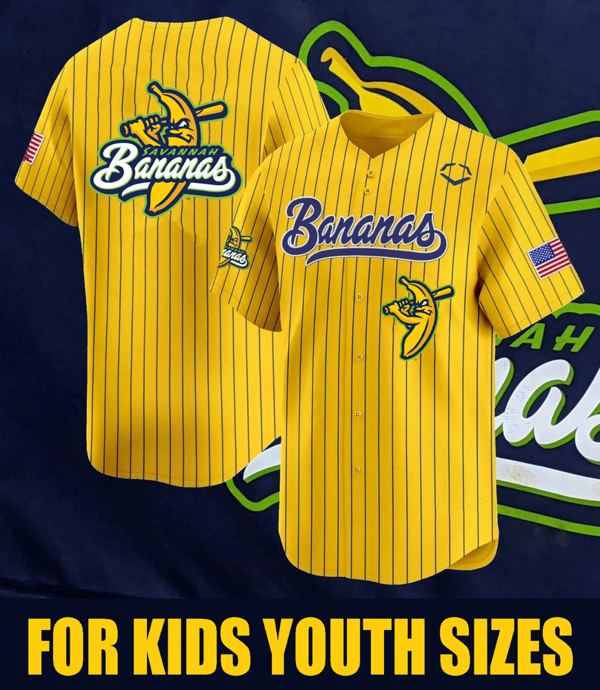 KIDS YOUTH SIZES Savannah Bananas Jersey Baseball 3D shirt JJ5706