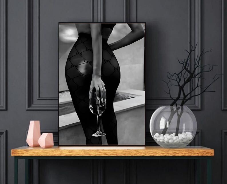 Old Money Black & White Luxury Fashion Designer Wall Art Print