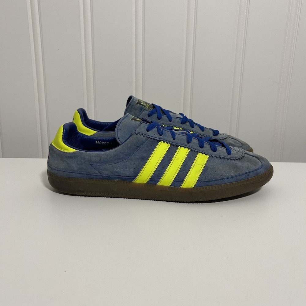 adidas whalley spezial Originals Blue Yellow Suede Lace Up Sneakers Men's 13