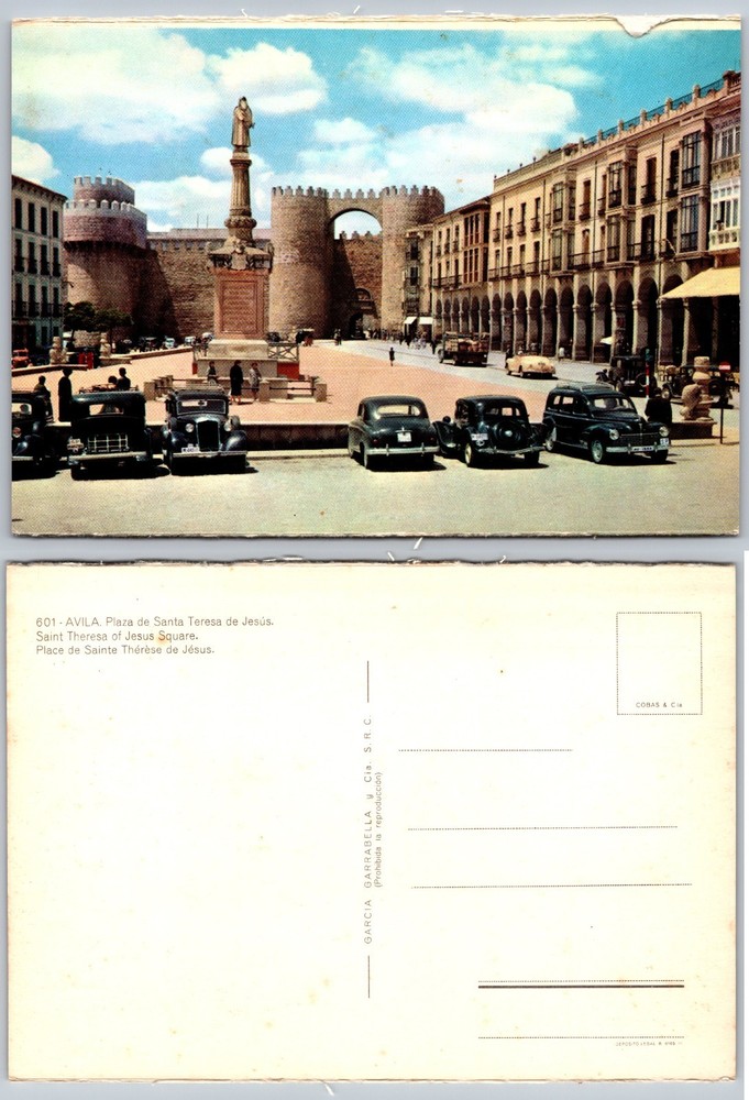 Continental Plaza De Santa Teresa Avila Postcard