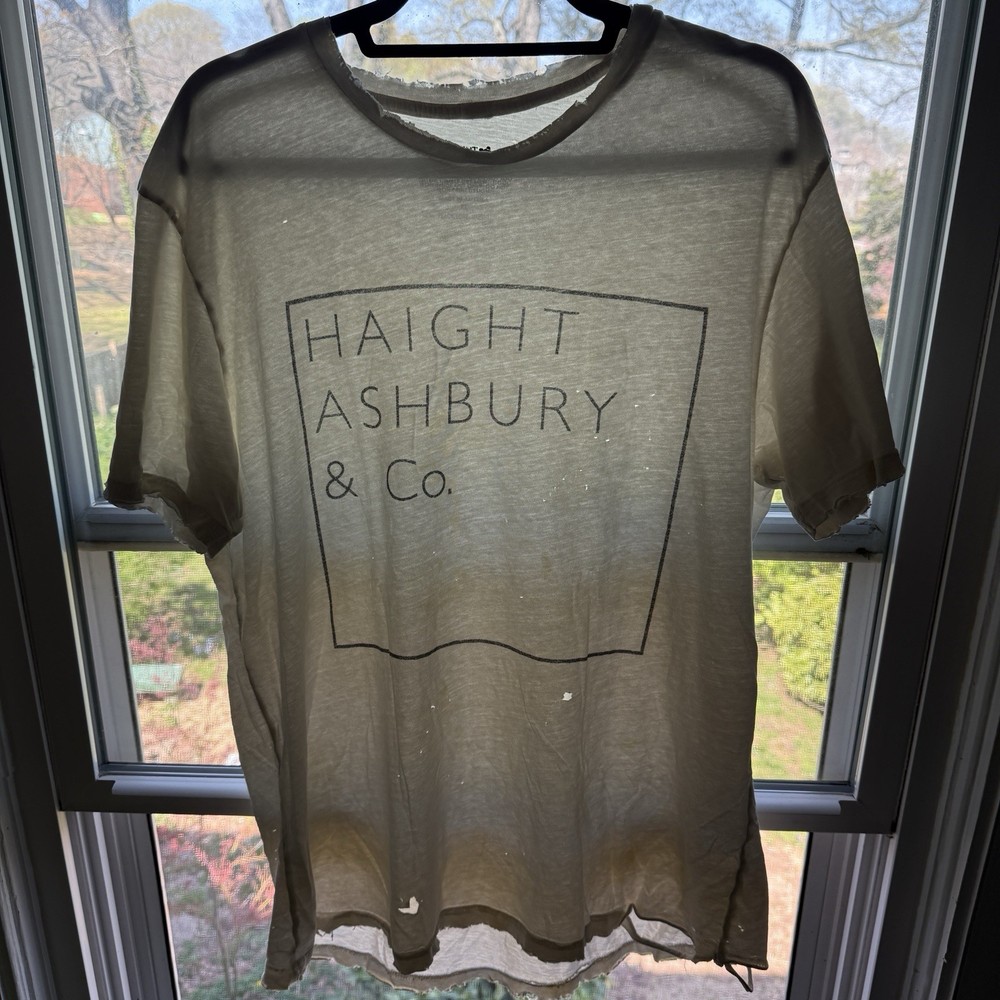VTG HaightAsh & Co. Paper Thin Thrashed Distressed Worn Burnout Work T-Shirt XL