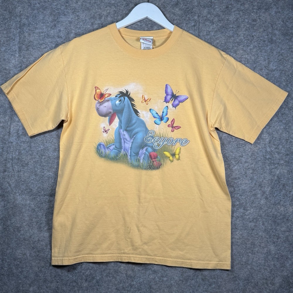 Vintage Eeyore Winnie the Pooh Disney Store T Shirt Mens Size M 20x27 Butterfly
