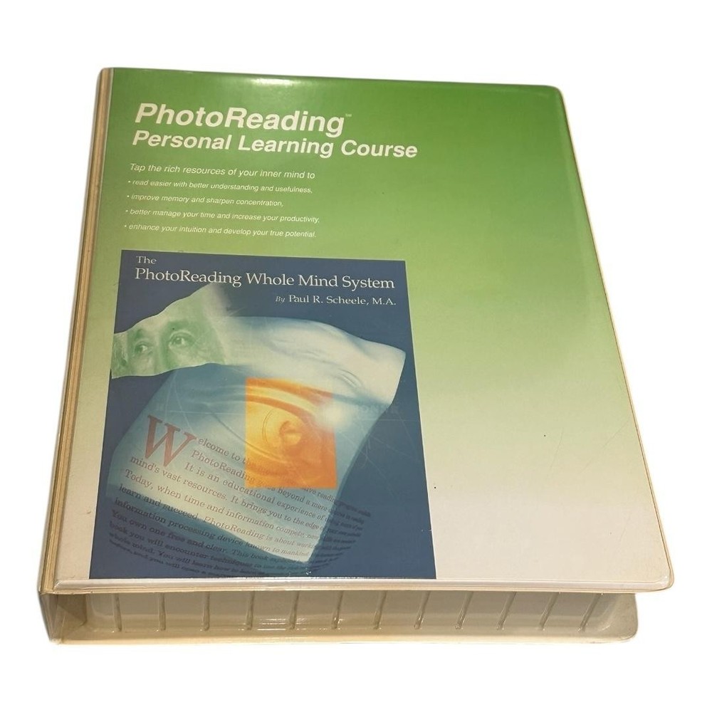 Vintage PhotoReading Personal Learning Course Cassette Tapes Book Paul Scheele