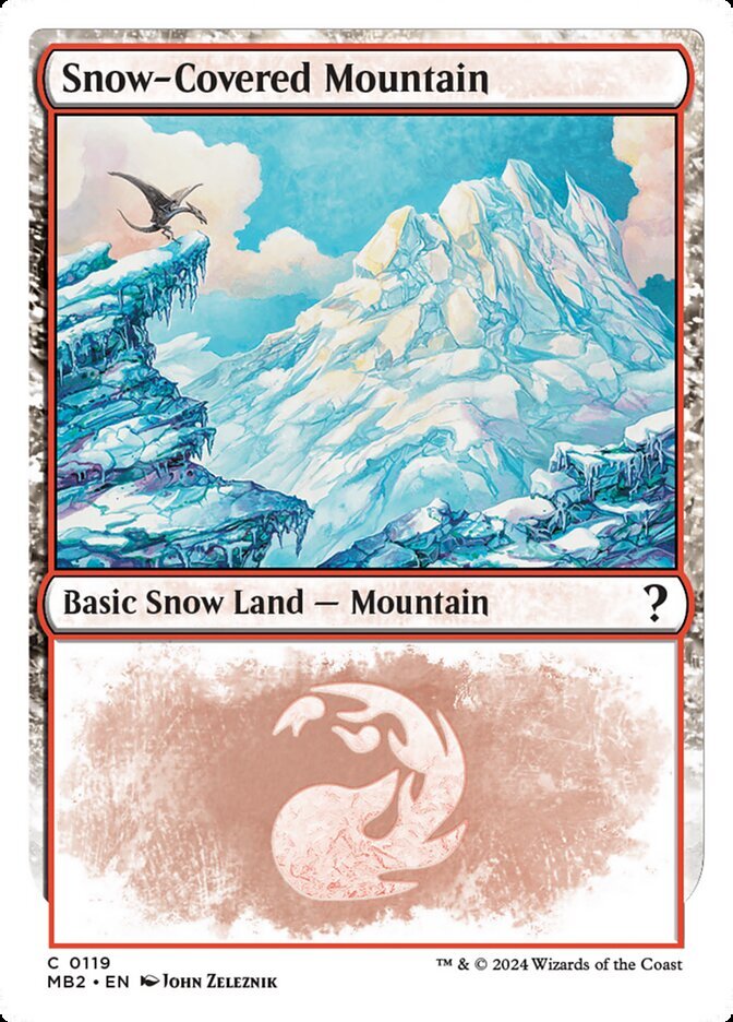 MTG Magic the Gathering Snow-Covered Mountain (119/390) Mystery Booster 2 LP