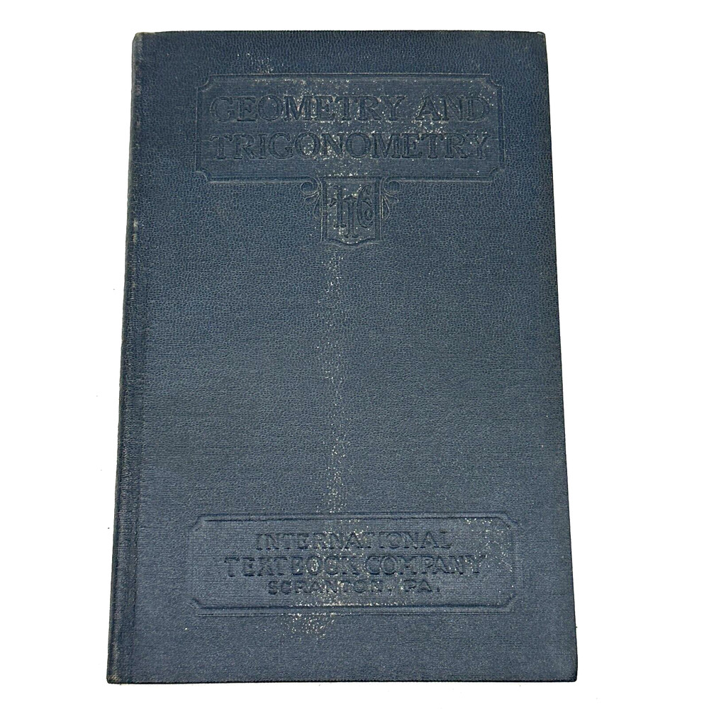 Geometry and Trigonometry Vintage 1930s ICS Math Reference Classic Textbook Rare