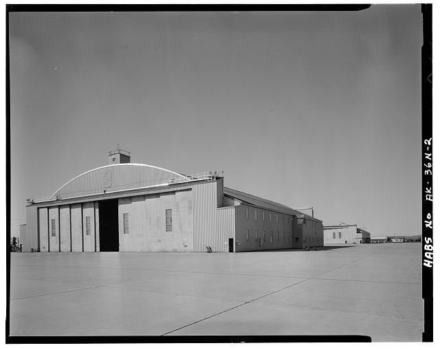 Fairbanks Alaska Ladd Field Birchwood Hangar 1950s East Doors Lean To