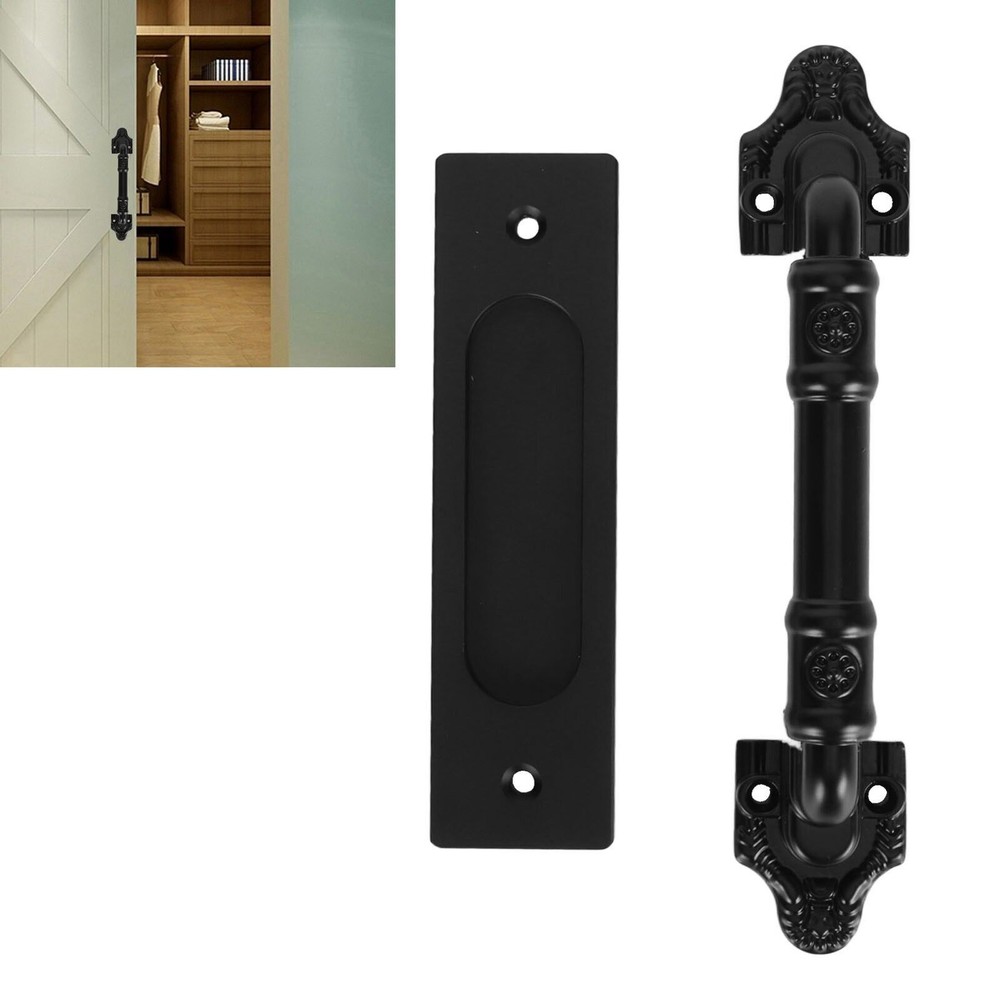 Sliding Barn Door Handle Double Sided Black Barn Door Pull Handle