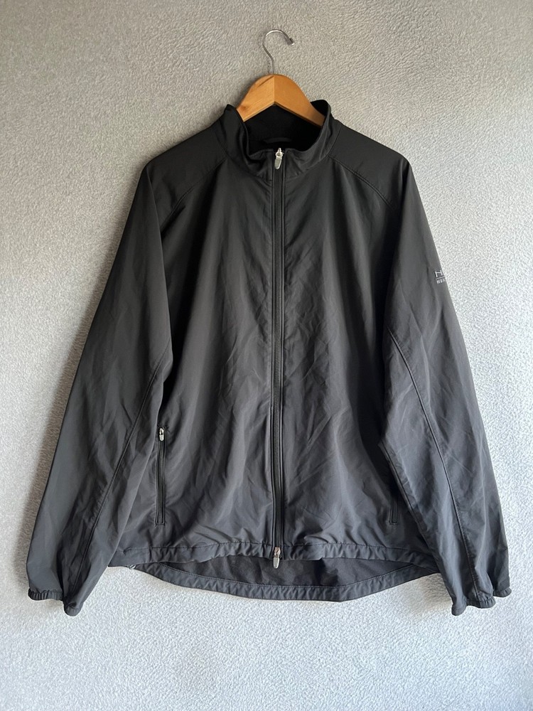 Peter Millar Jacket Mens XL Black Full Zip Golf Sports