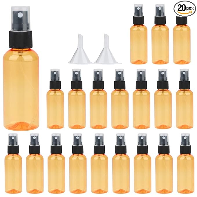 20 Pack Empty 80ml/3oz BPA-Free Mist Spray Bottles with Atomizer Pumps