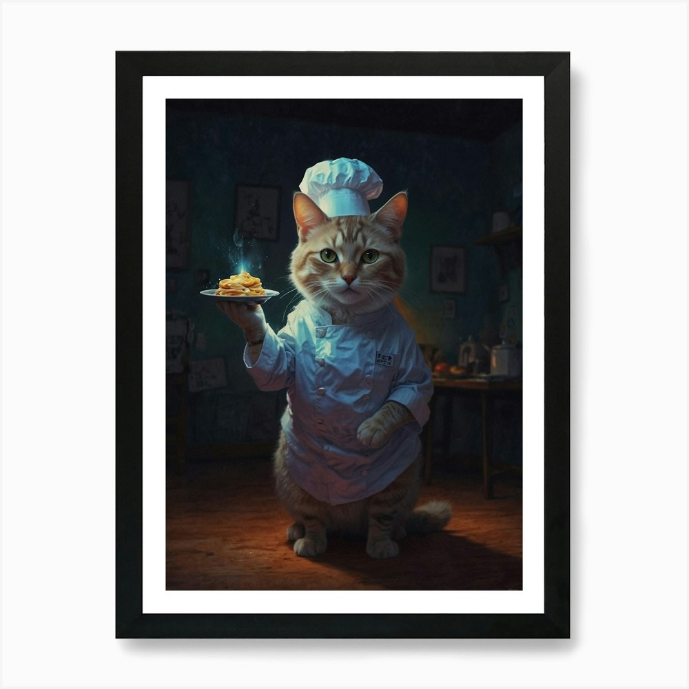 Default Draw Me A Cat Dressed As A  Framed Wall Art Poster Canvas Print Picture