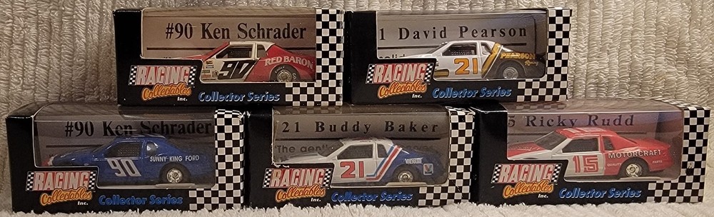 Racing Collectibles Baker, Pearson,  Rudd,  Schrader 1:64 Nascar Die Cast