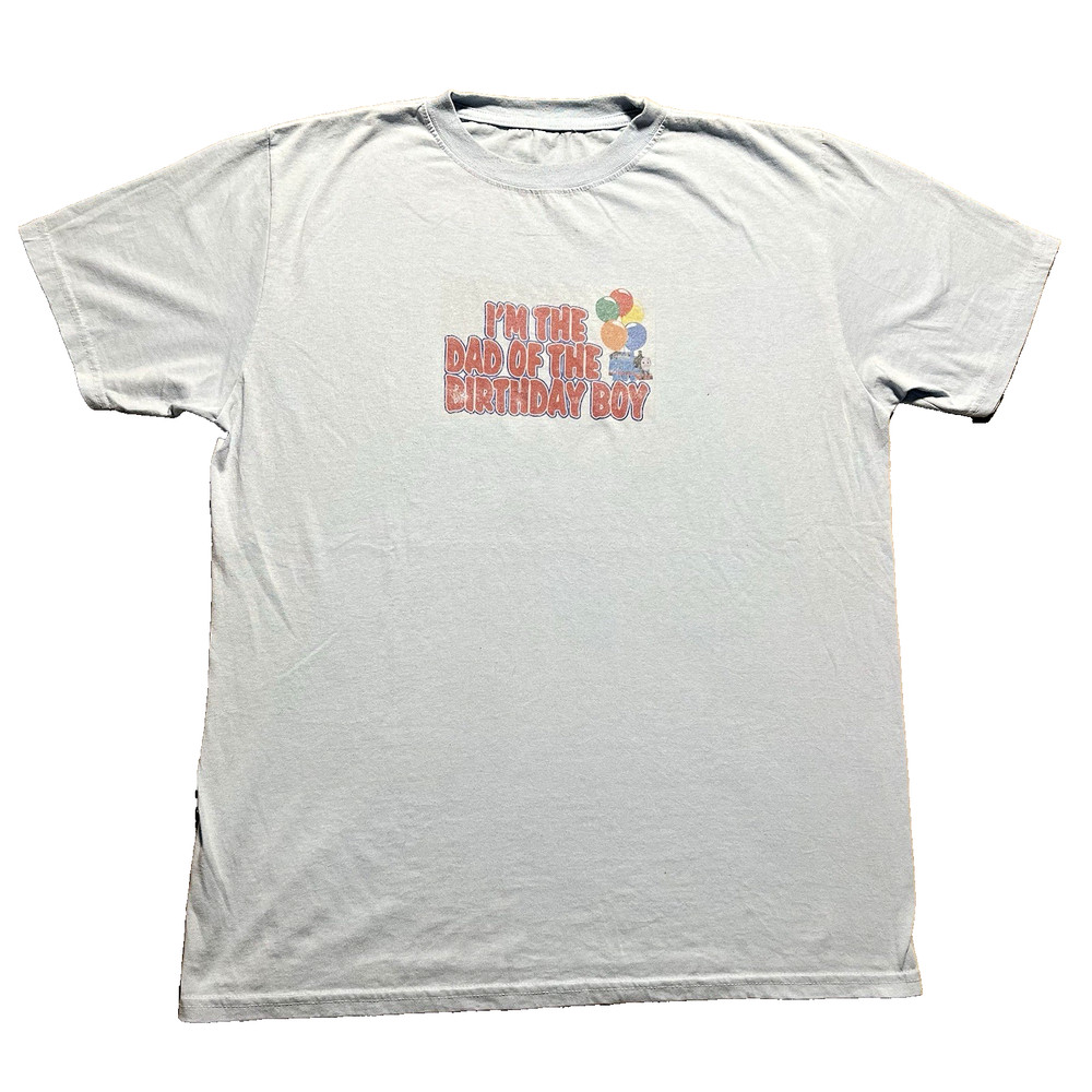 Funny Dad Birthday Boy Tee XL Thomas Tank Engine Graphic Shirt