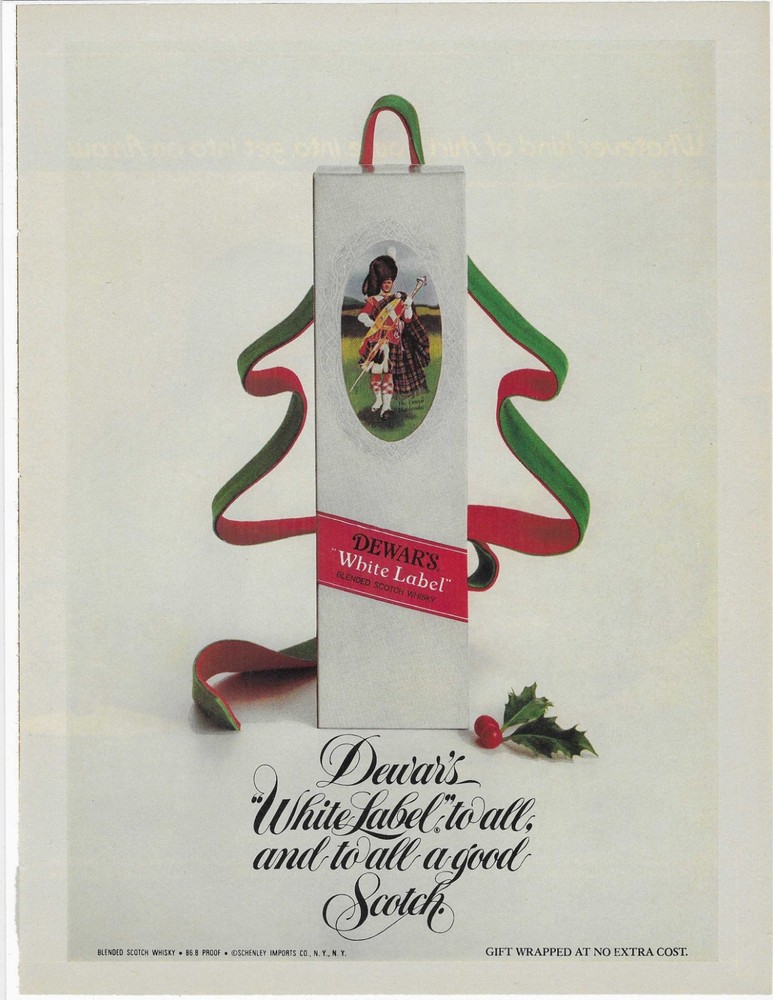 Dewar's White Label Scotch Whisky Original Print Ad