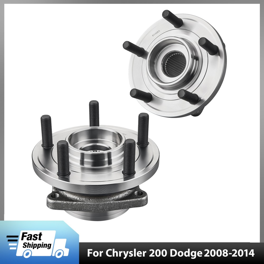 Pair Front Wheel Bearings Hubs For Chrysler 200 Sebring Dodge Avenger Caliber
