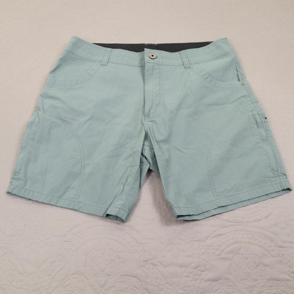 Kuhl Ramblr Shorts Men 35 Green Hiking Stretch Pockets Casual Outdoor Trail 5125