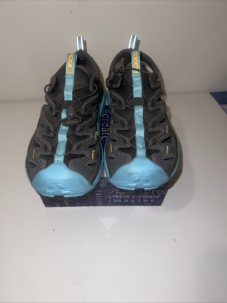Hoka Womens Hopara Gray Blue Strap Sandals Size 9.5