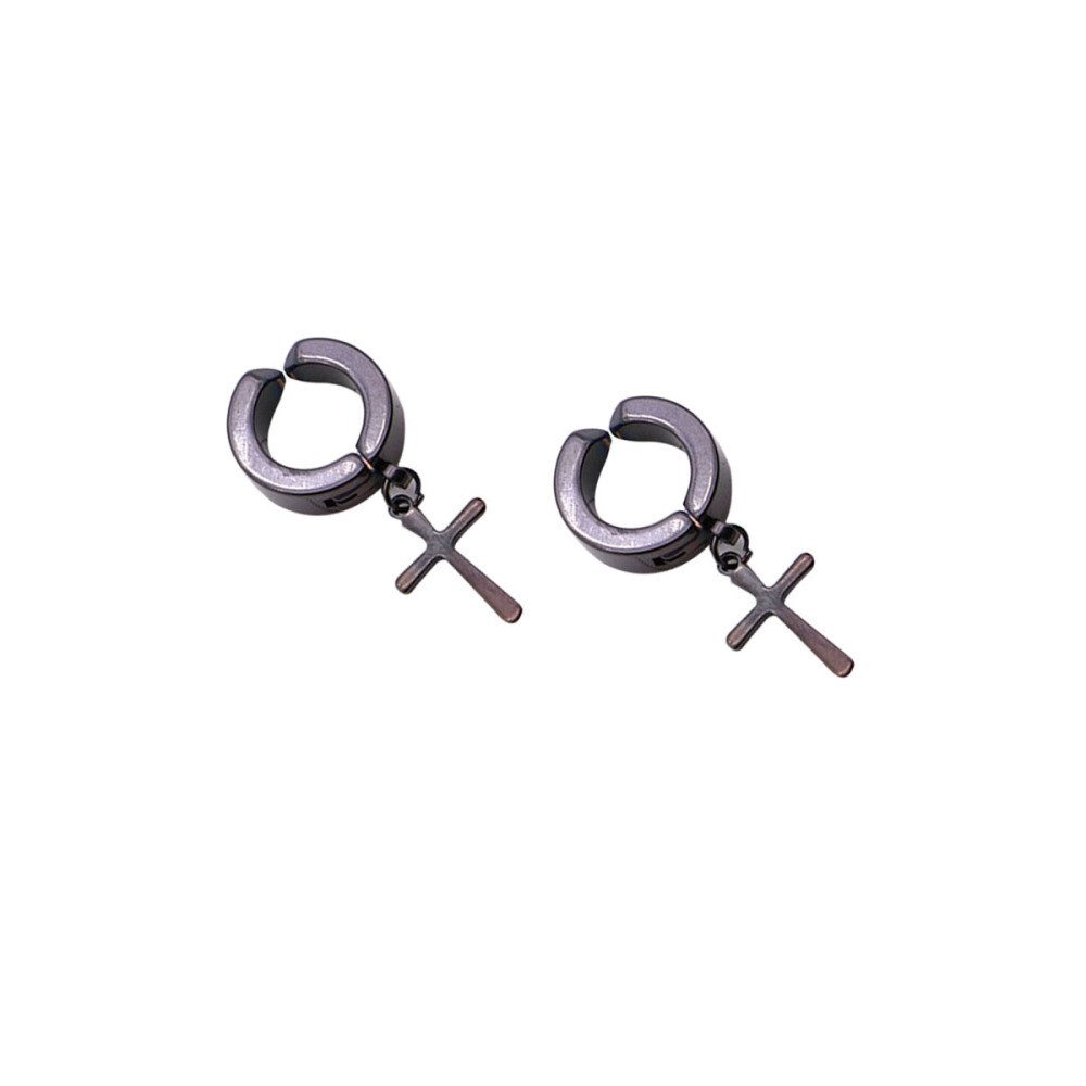 Sterling Hoop Earrings Non-pierced Men and Women